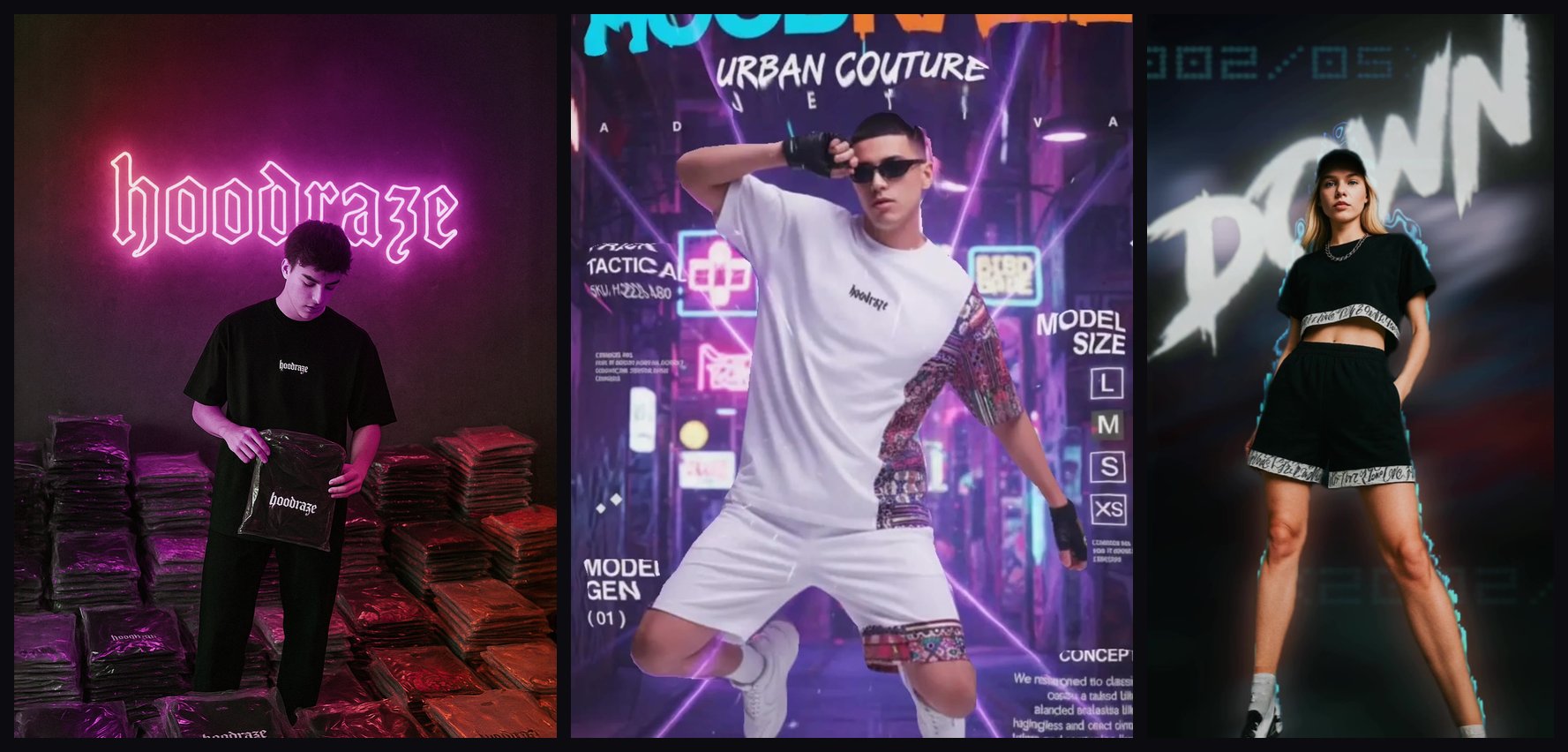 Hoodraze — AI-Directed Streetwear Content — mobile app design by Nuray Betül Altunkaynak