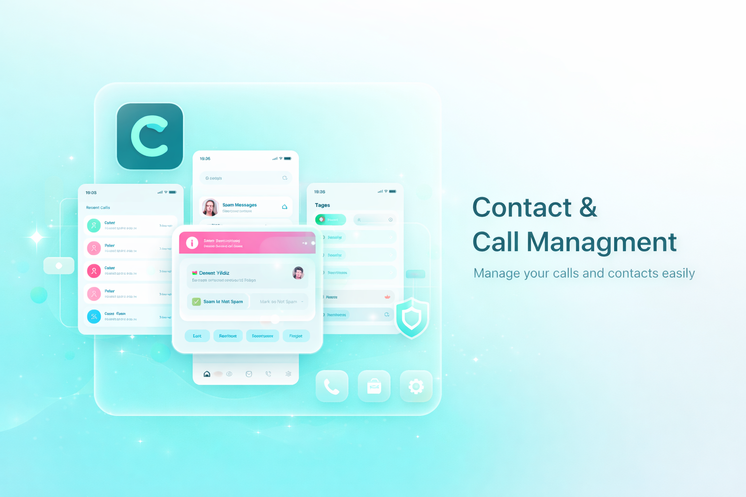 Contact ID — Caller Identification — mobile app design by Nuray Betül Altunkaynak